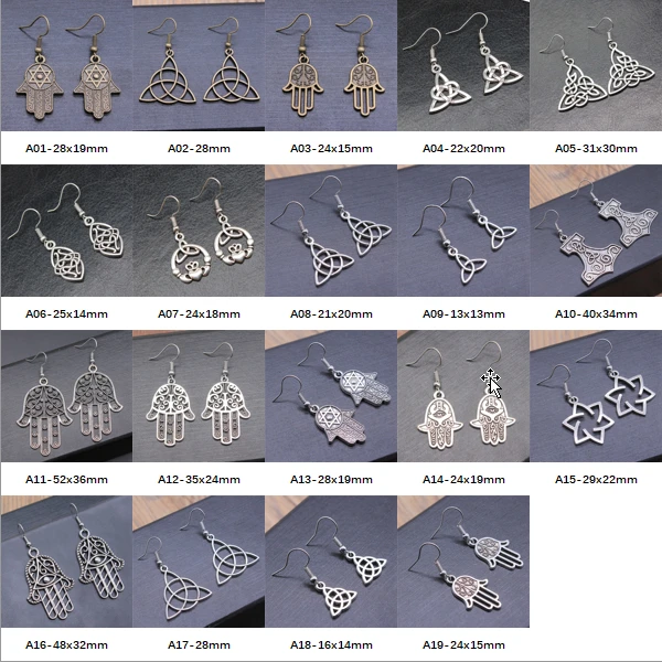

New Arrival Celtic Hansa Palm Drop Earrings For Women Handmade Jewelry