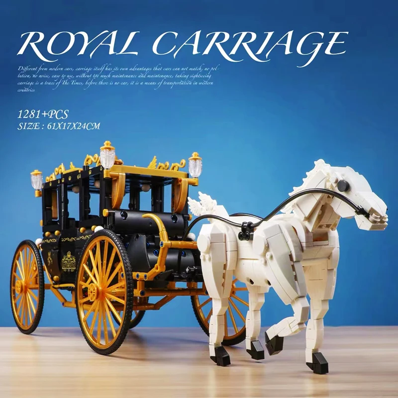 

Игрушечные блоки для сборки детской кареты, с рисунком лошади