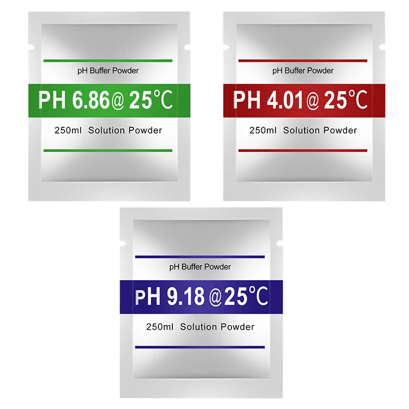 

3pcs/lot 4.01 6.86 9.18 PH Meter Calibration Point PH Buffer Powder Measure Calibration Solution For PH Test Meter