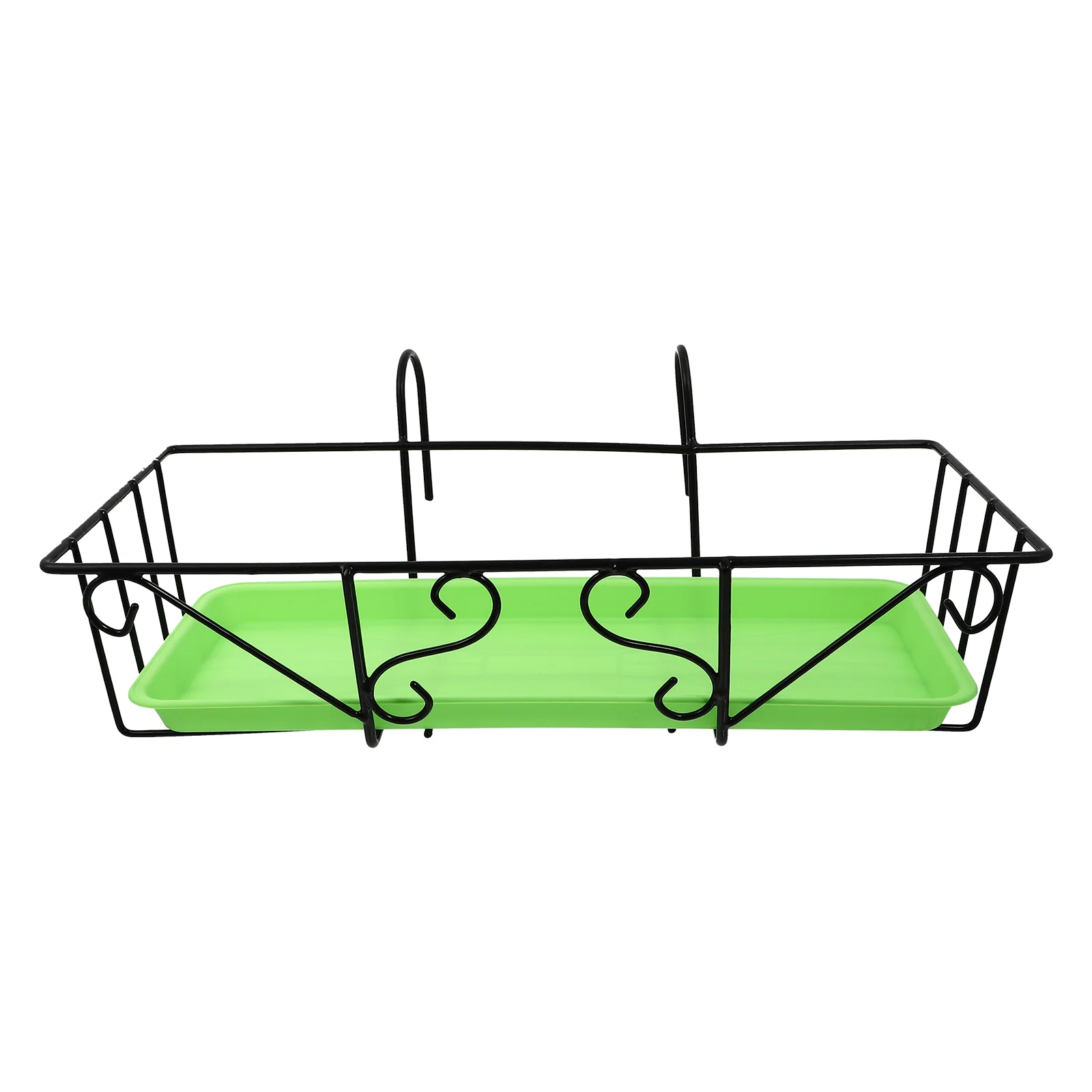 

1 Set of Suspend Type Flowerpot Household Hanging Plant Holder Railing Flowerpot