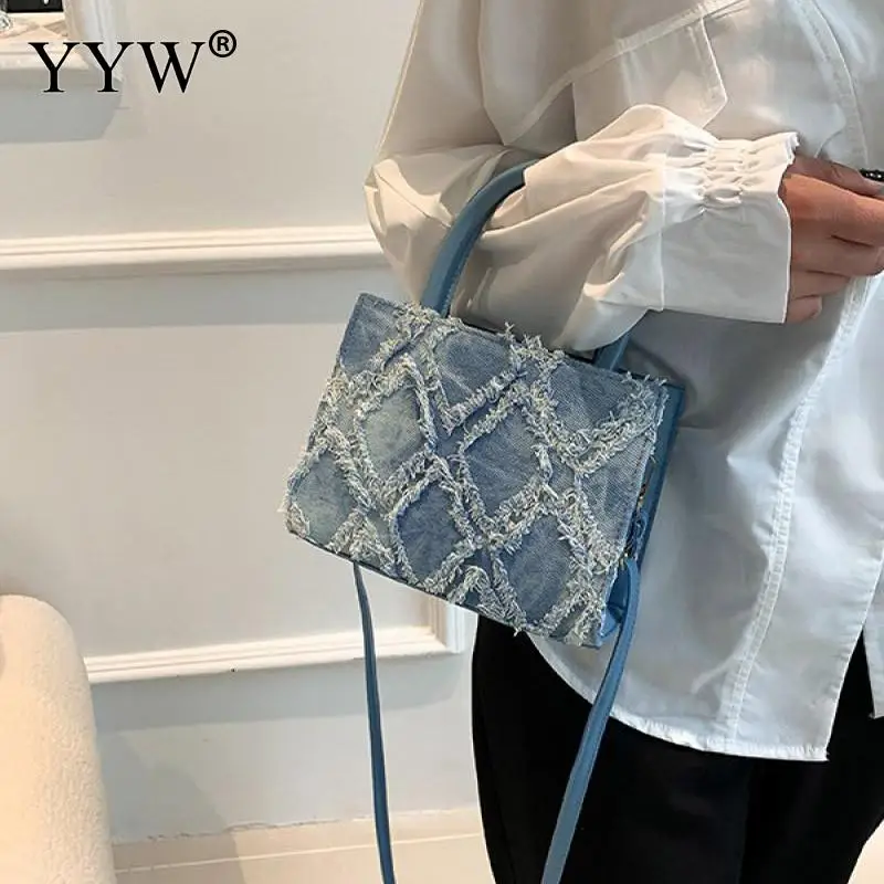 Fashion Crossbody Shoulder Women Handbag Casual Solid Color Soft PU Leather Diamond Pattern Lady Square Tote Bag with Handle