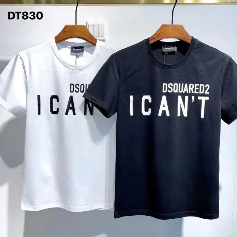 

Модная Повседневная рубашка Dsquared2 с надписью, футболка с круглым вырезом, Топ DT830