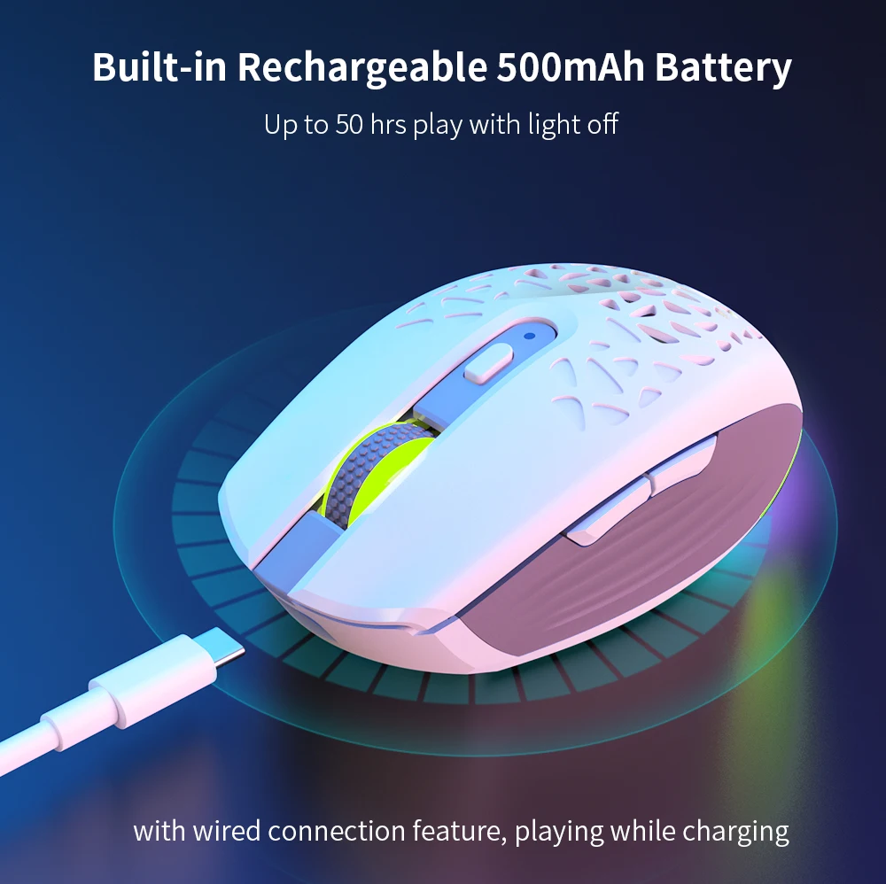 delux m820dc paw3335 wired wireless bluetooth gaming mouse 80 million clicks 16000 dpi rgb rechargeable mice for computers free global shipping