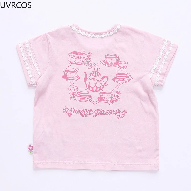 Женский короткий топ с коротким рукавом и вышивкой в виде кролика