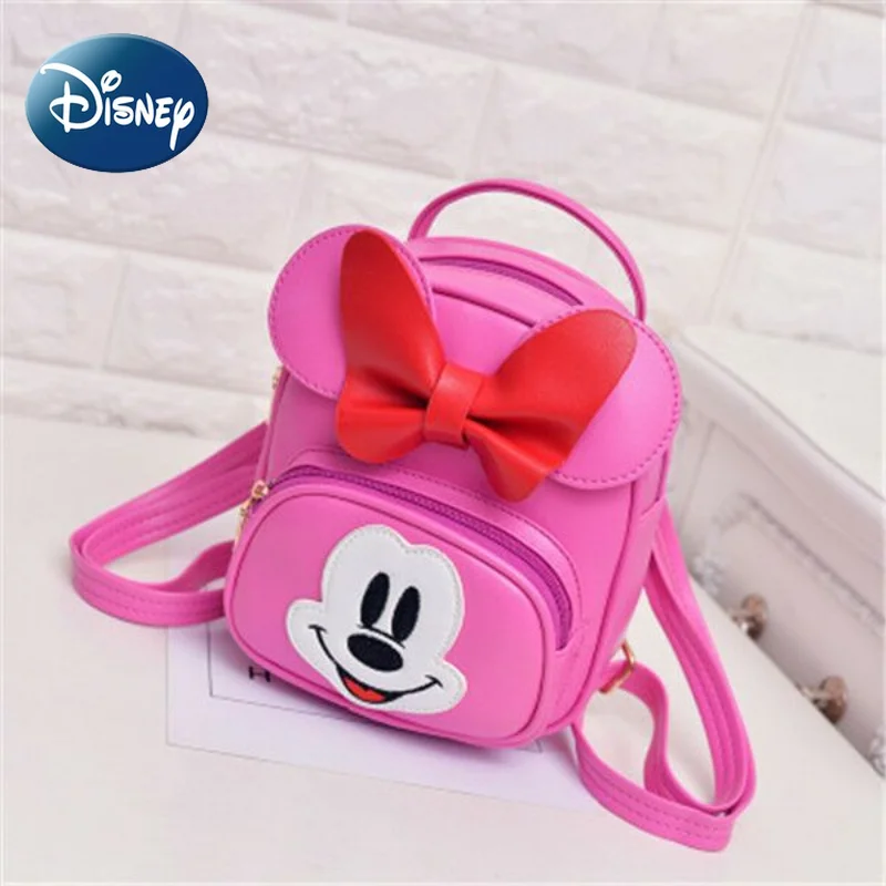 Disney Mini Backpack for Kids Mickey Mouse Schoolbag for Girls PU Material High Quality Free Shipping Purse Shoulder Bag