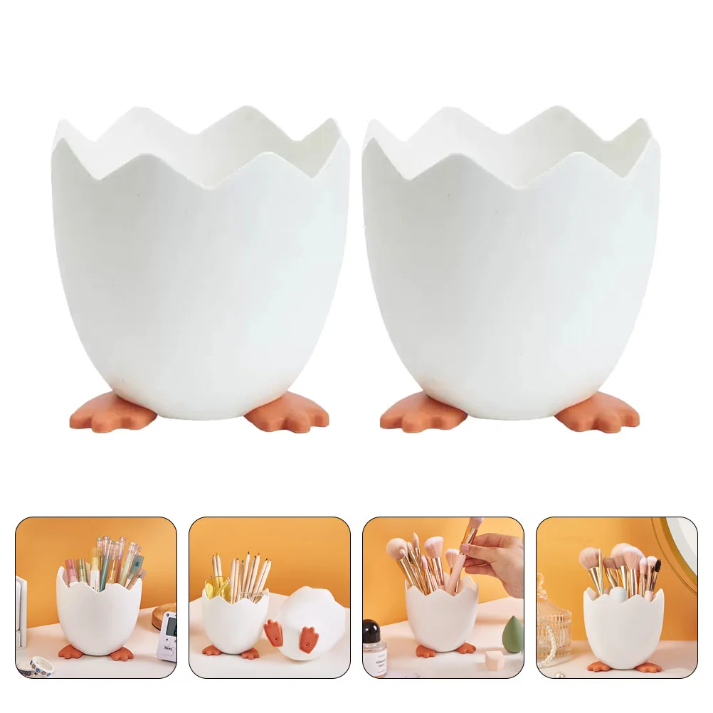 

Holder Easter Brush Pen Shaped Planter Succulent Egg Makeup Organizer Desktop Women Rope A Soap Cup Planters Desk Pot Storage