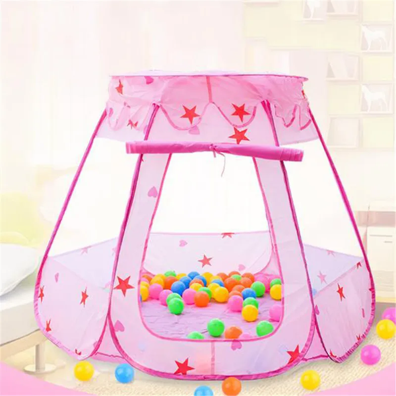 

2022 New Style Kids Ocean Ball Pit Pool Toys Outdoor and Indoor Baby Toy Tents Baby Girls Fairy House Tent Princess Play Tent