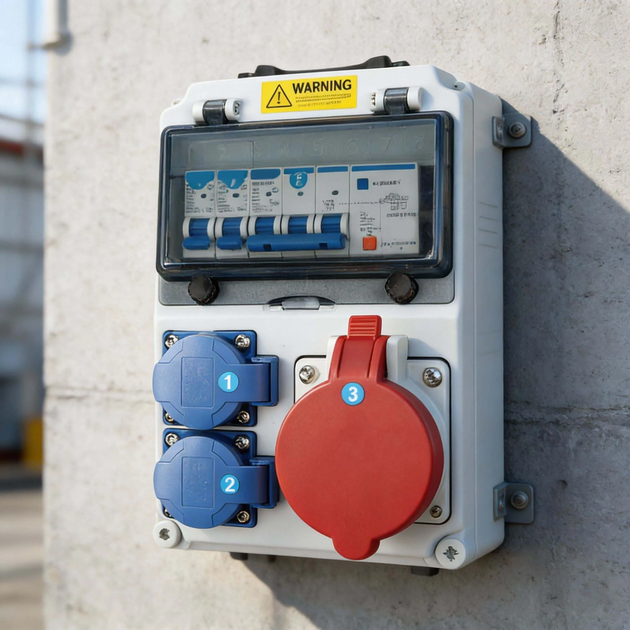 

Распределительная коробка IP44 230В/400В синяя