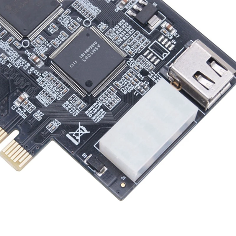 PCI-E 1X IEEE 1394A 4 порта (3 + 1) Firewire адаптер 1394 A Pcie черный ПК металл 6-контактный к