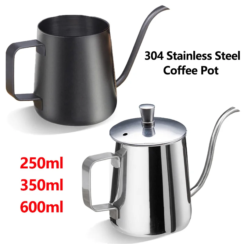 

Long Pot Over Narrow 250ml/350ml/600ml Lid Kettle Gooseneck Coffee Pour Spout With/without Coffee Pot Steel Drip Stainless Tea