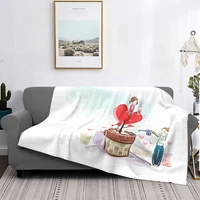 romantic valentines day blanket fleece springautumn love multi function ultra soft throw blankets for bed office rug piece 09