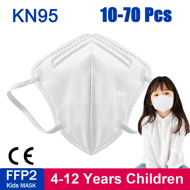 

10-200 Pcs KN95 Kids Masks 5 Layers Filter masque Anti Dust PM2.5 FFP2 Children Masks Boy and Girl Face Mask Mascarillas maske