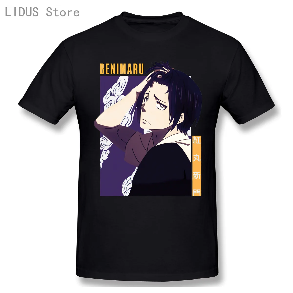 

Vintage Benimaru Shinmon Fire Force Retro Manga T Shirt Cotton Crewneck Short Sleeve Custom Shirts Street Clothes T-Shirt