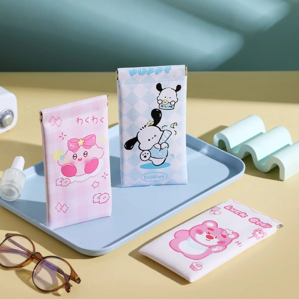 Sanrio креативная сумка для очков с шрапнелью портативная мультяшная фигурка