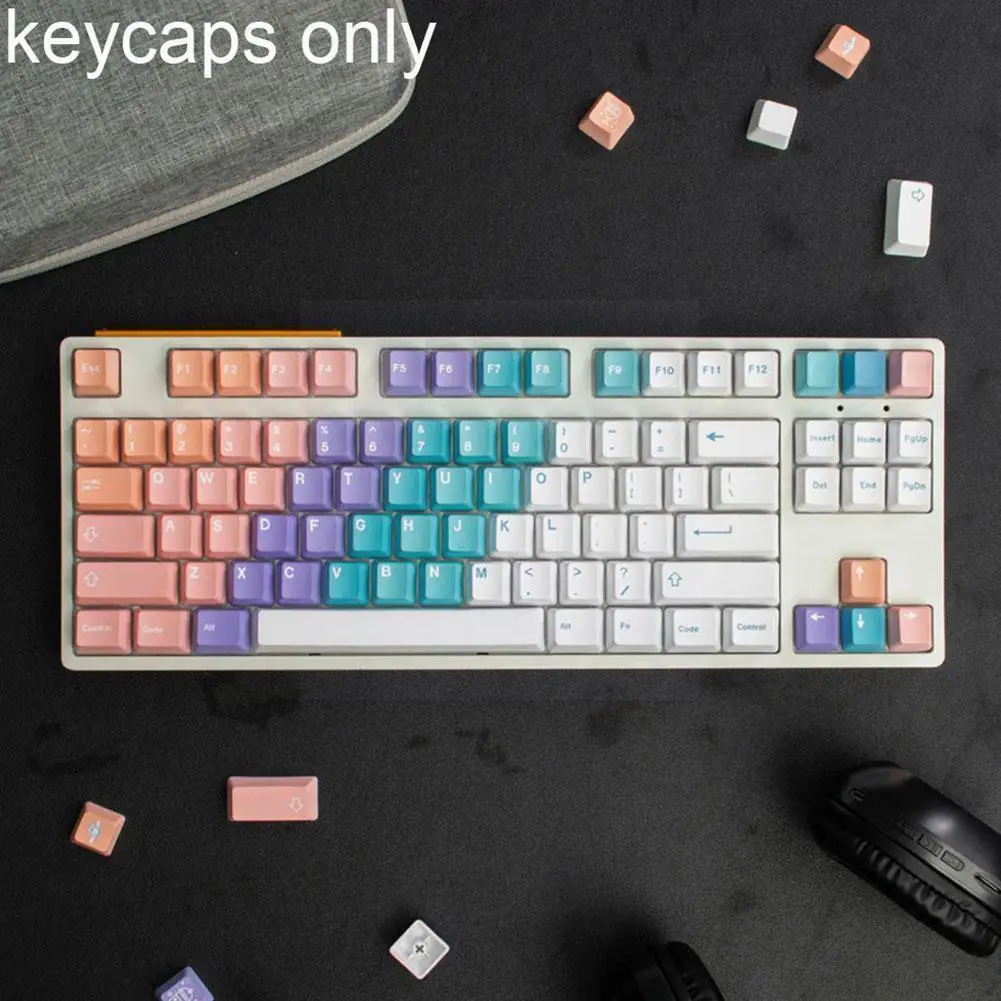 

Механические клавиатуры C5v0, 138 клавиш, копия Keycap Rainbow Pbt, краситель-sub Profile для Gh60/gk61/gk64/84/87/96/104/108/980