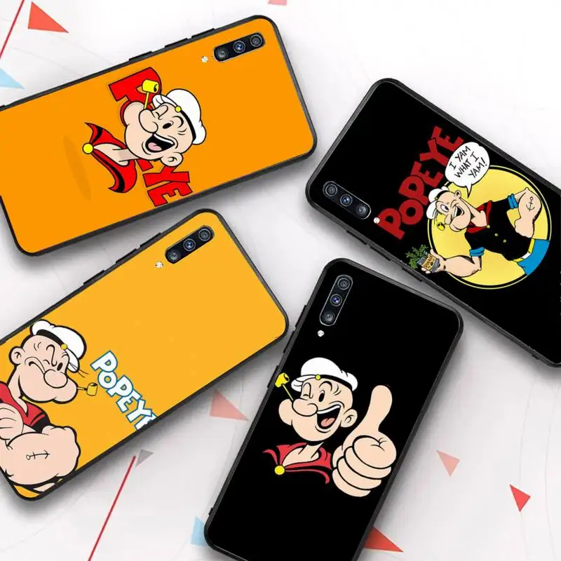 

TOPLBPCS Popeye The Sailor Man Phone Case for Samsung A51 A30s A52 A71 A12 for Huawei Honor 10i for OPPO vivo Y11 cover