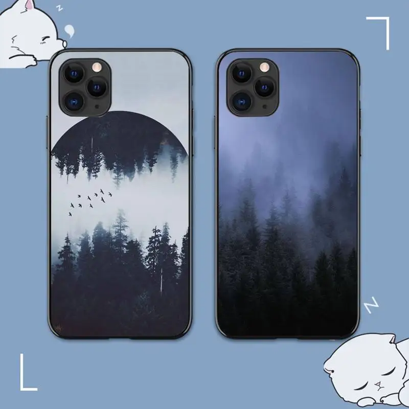 

RuiCaiCa Mountain Peak Forest Snow mountain Phone Case for iPhone 11 12 13 mini pro XS MAX 8 7 6 6S Plus X 5S SE 2020 XR case