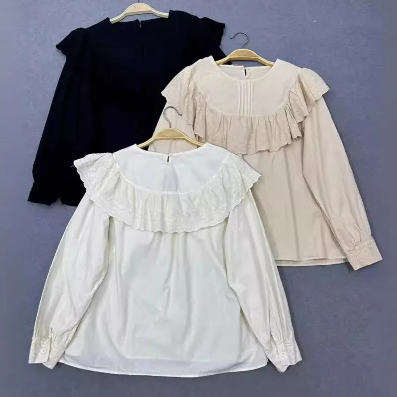 Женские хлопковые топы в стиле пэчворк Johnature однотонные Простые блузки с