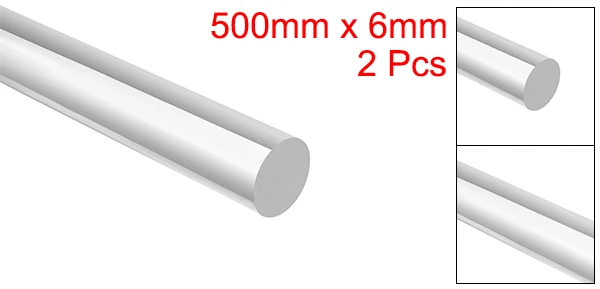 

UXCELL Акриловый стержень 5мм 6мм 500мм 2шт