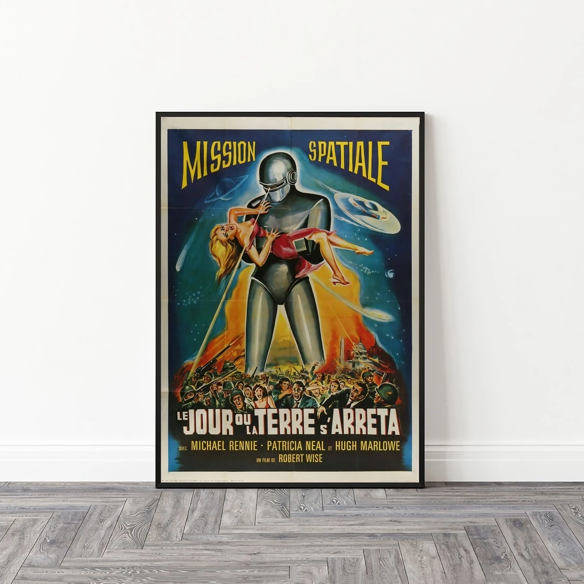 

The Day The Earth Stood Still - 1951 Classic Movie Poster Art Print Apartment Decor Home Wall Painting (Unframed)