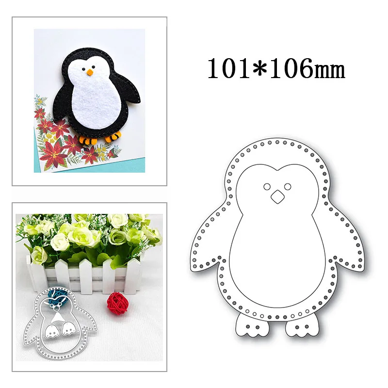

New Dots In Penguins Metal Cutting Die Scrapbook Template Cutting Card Making Decorative Relief Photo Album Diy Crafts