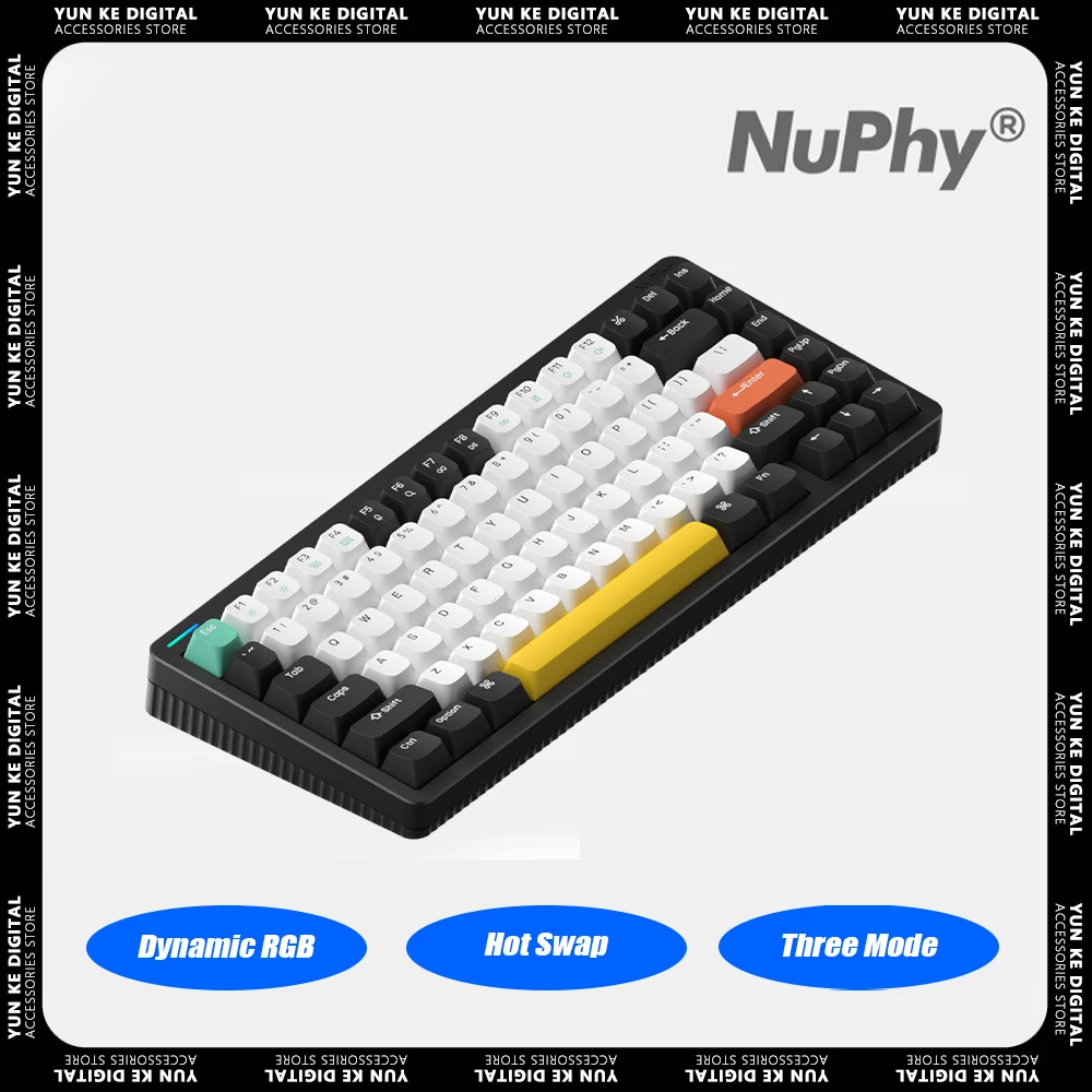

NuPhy Halo75 Mechanical Keyboard Three Mode Hot Swap 83 Keys Dynamic RGB Backlit Pc Gamer Keyboard Mac Win Laptop Accessories