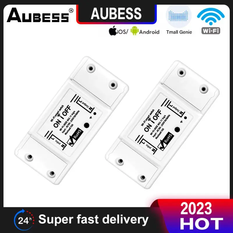 

Wifi 10a Wireless Switch App Remote Control Mini Breaker Module Diy Smart Home Smart Light Switch Tuya
