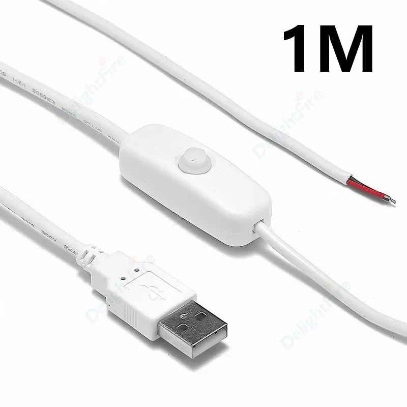 

Жесткая светодиодная лента USB-разъем Кабель ВКЛ/ВЫКЛ Переключатель 1/2 м Электрический провод 12 В USB-кабель питания для светодиодного разъема Лампа Лампа Свет DIY