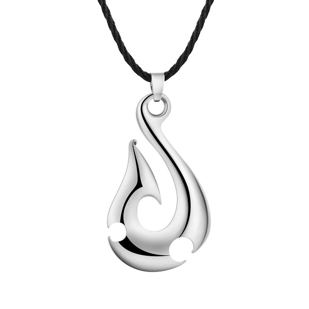 

Maori Hooke Black Horse Pottery Necklace Pendant New Zealand Symbol Fish Hook Key Chain Men's Gift Trinkets