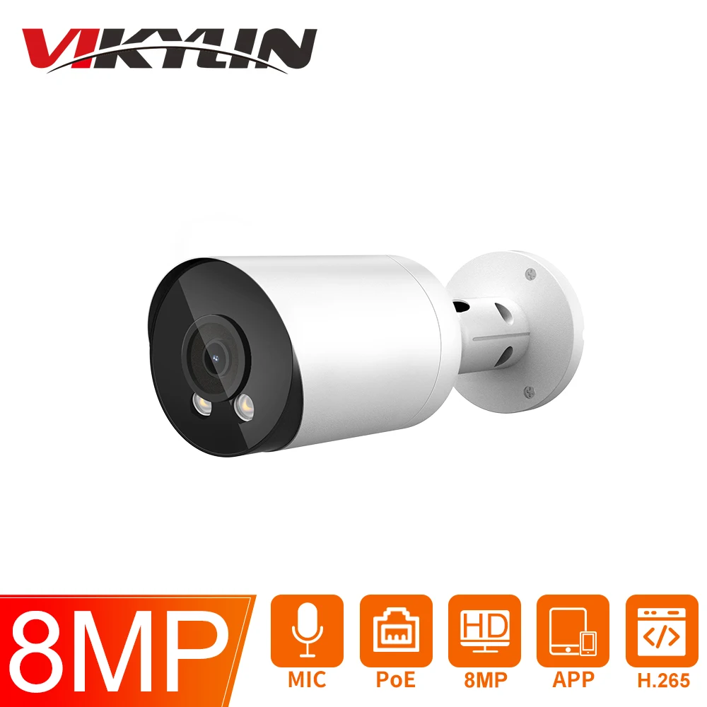 

Vikylin Compatible Hikvision Dahua NVR 8MP 4K PoE Bullet IP Camera IR CCTV Home Security Protection Surveillance Camera