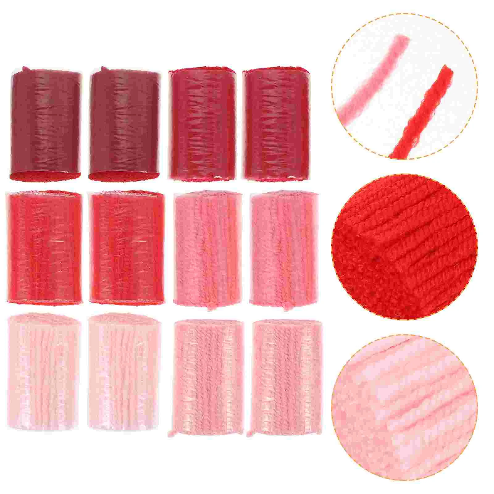 

12Pcs DIY Latch Hook Yarn Acrylic Fiber Yarn DIY Rug Latch Hook Yarn Home Rug DIY Supply