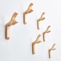 wall mounted wooden hooks decorative wall keys holders rack clothes hanging hook kitchen towel hanger home storage accessories