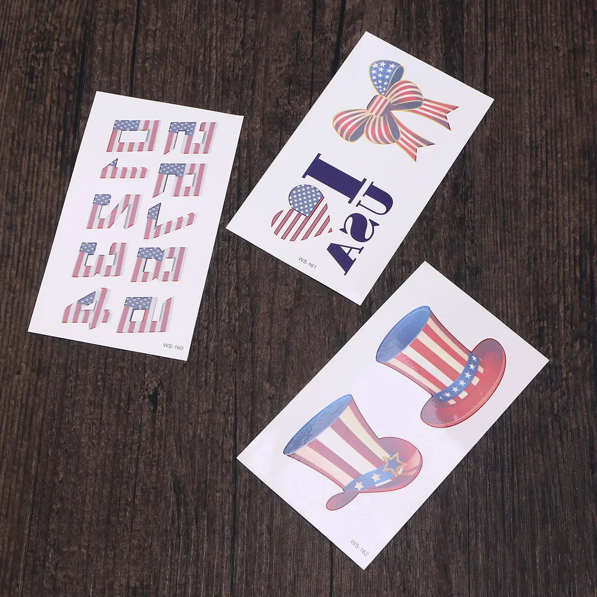 Фото 11 шт. патриотических временных татуировок: безопасные, экологичные, водостойкие, долговечные наклейки ко Дню независимости США, американский флаг, боди-арт №1