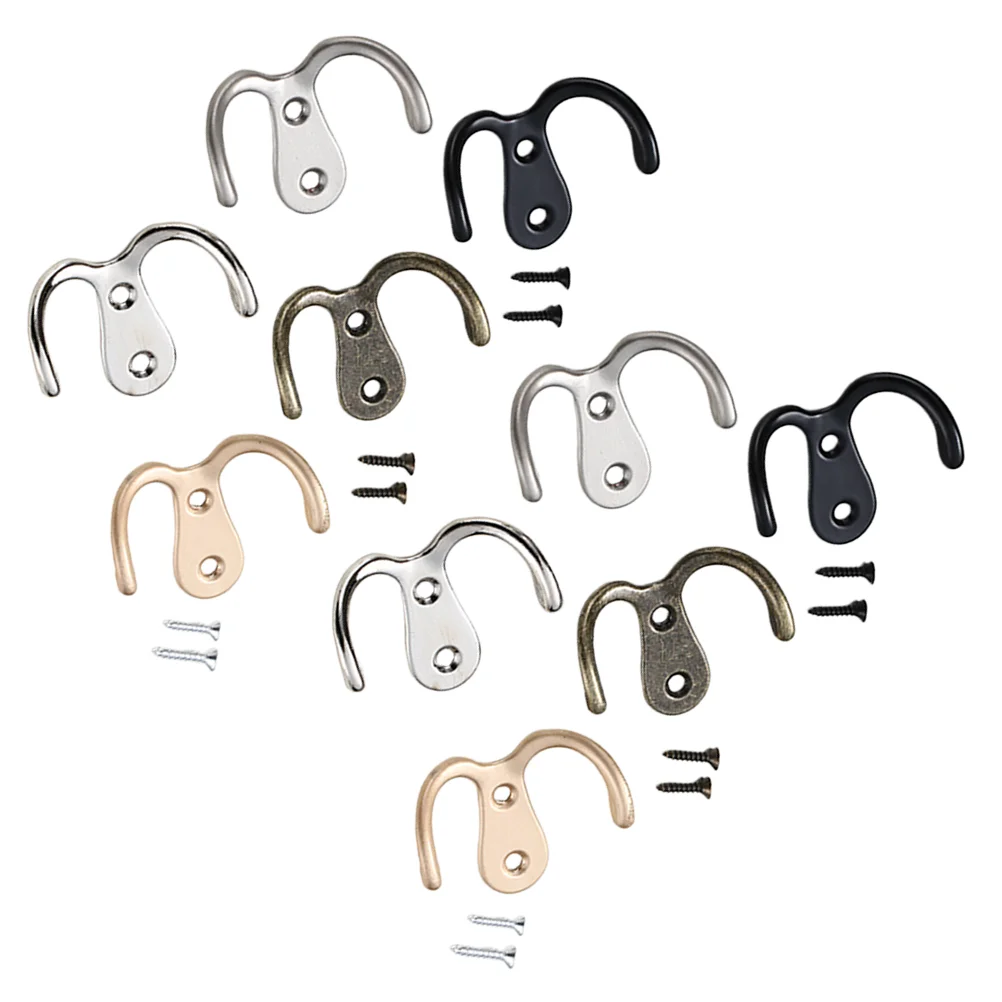 

10 шт., настенные крючки-Вешалки для пальто из цинкового сплава