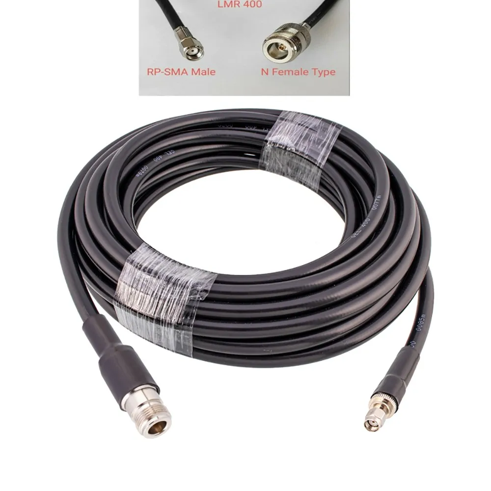 

Black Brand New Durable Heavy Duty LMR400 Cable RP-SMA 30cm/50c/100cm/150cm