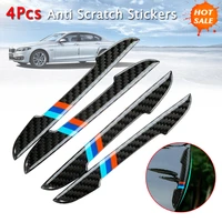 4 auto door strip scratch resistant carbon fiber edge protection strip side door frame wear decorative stickers for bmw