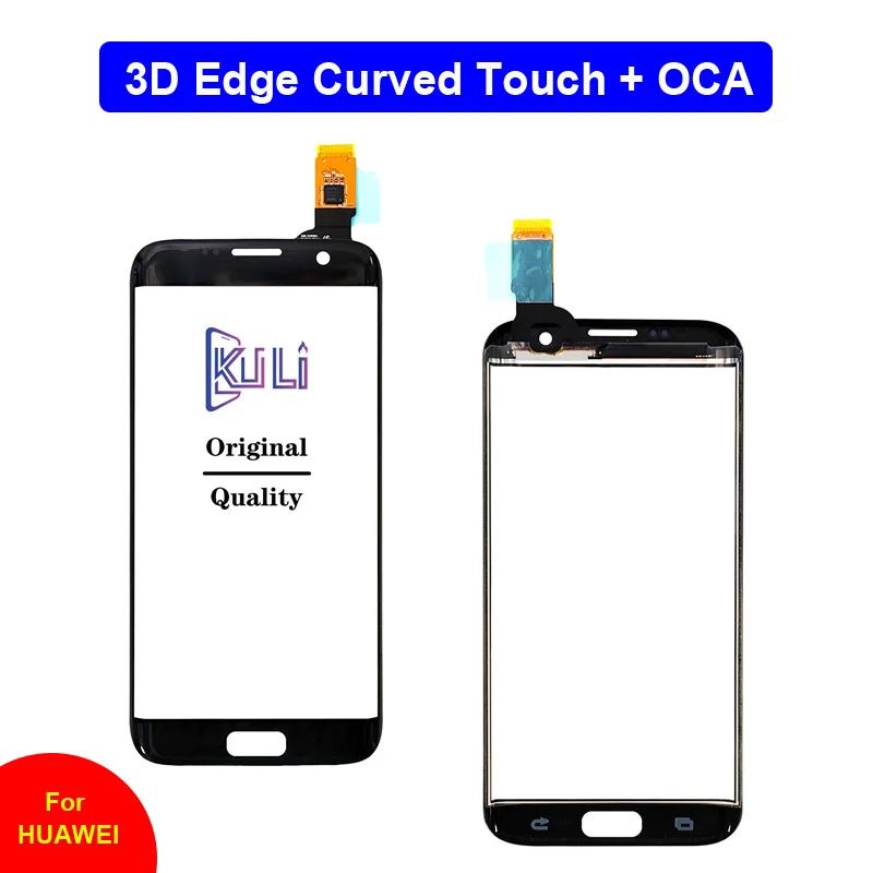 KULI 3D Edge Curved Phone For Huawei P 30 40 Mate 20 9 Nova 7 Pro Front Glass Replace Parts Display Repair Touch Panel With Oca