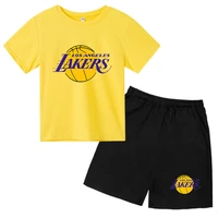 basketball uniform childrens t shirt suit short sleeve shorts 2 piece set 2022 summer childrens sportswear casual cotton boys