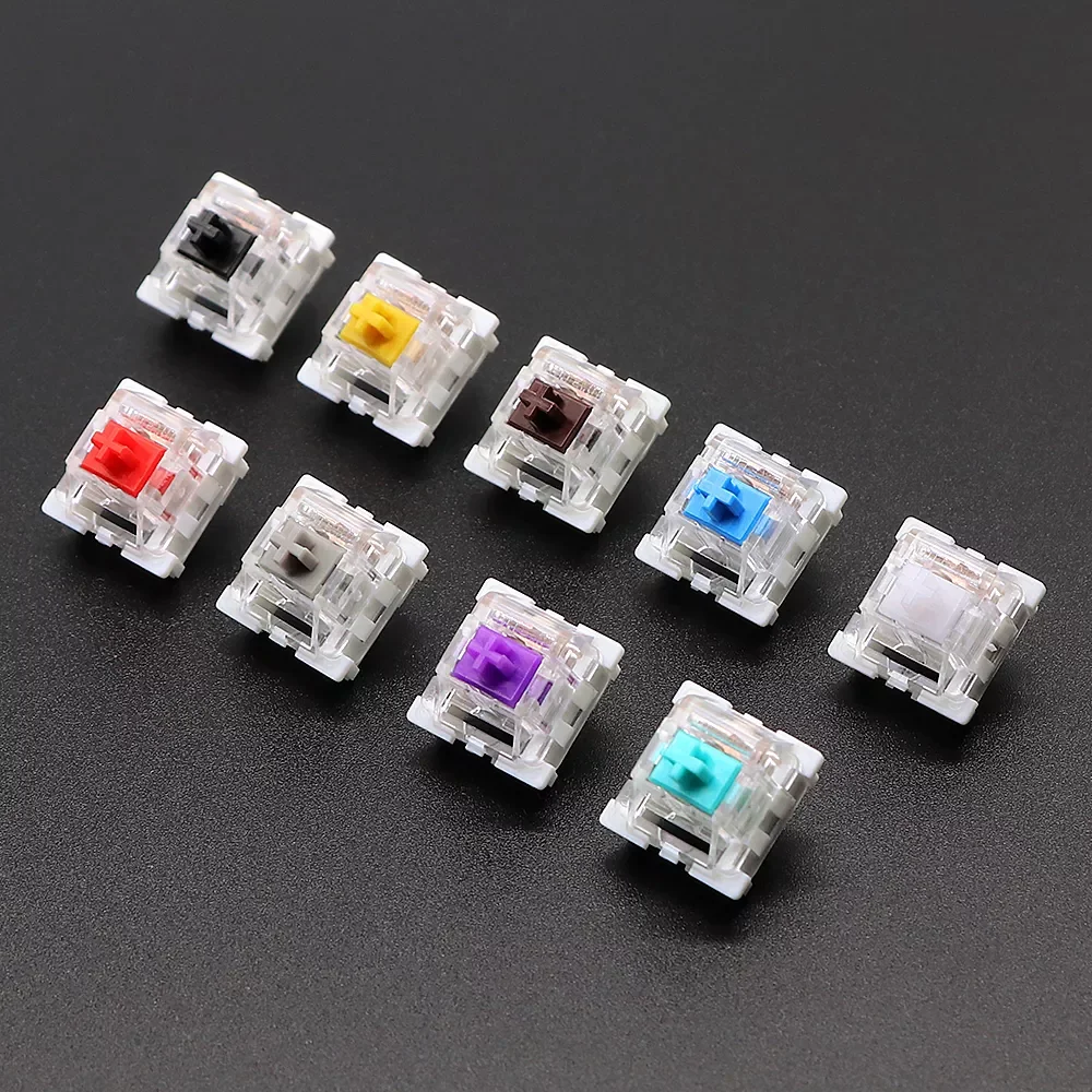 

2022New Switch for Keyboard 3Pin Linear Tactile Clicky Silent Switches for Mechanical Keyboards Gray White Red Blue Gaming Switc