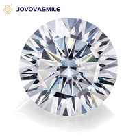 jovovasmile loose moissanite white d color vvs1 16 hearts and arrows round cut 6 5mm to 11mm 5ct stone
