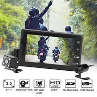 3 inch motorcycle dvrfhd 1080p dash cam moto waterproof dual lens front rear view video recorder 140 degree angle
