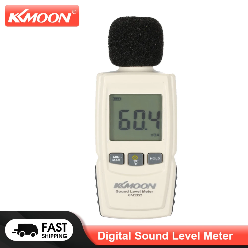 

KKmoon LCD Digital Sound Level Meter Handheld DB Meter Noise Volume Measuring Instrument Decibel Monitoring Tester 30-130dB