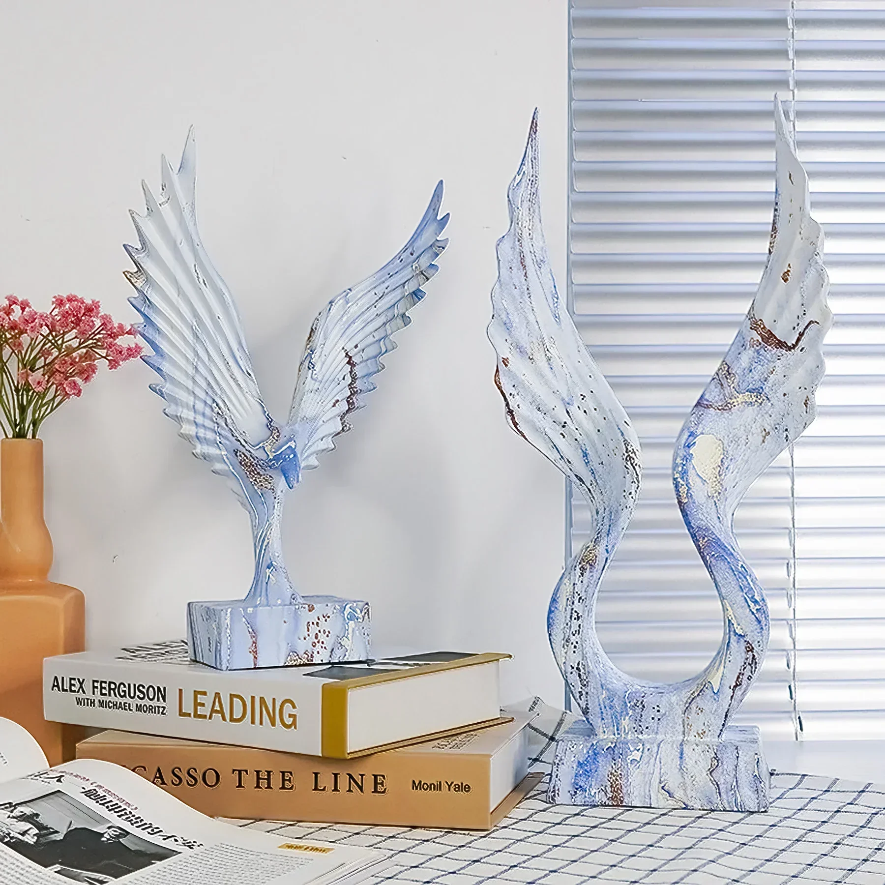 Большая Статуэтка орла ястреб статуэтка фотоэлемент скульптура крыла ангела