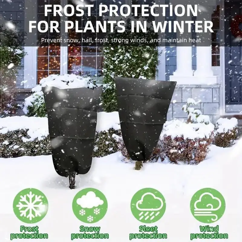 4 шт. зимние защитные сумки для растений защитный чехол на шнурке прочные