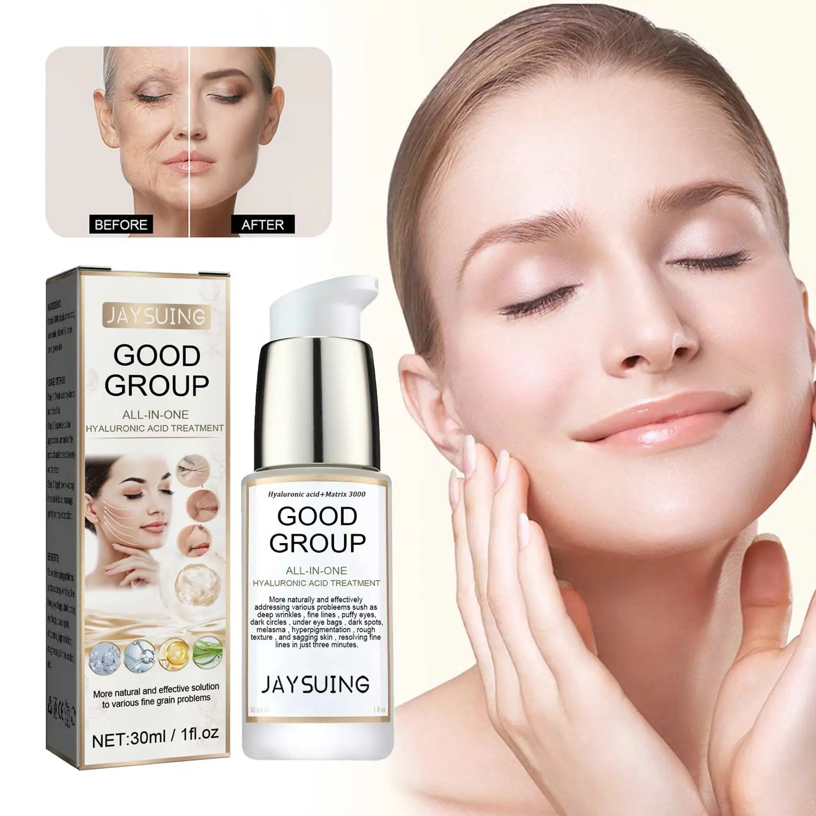

Removal Wrinkle Serum Anti Aging Whitening Moisturizing Essence for Face Lifting Firming Fade Fine Lines Skin Care Face Essence