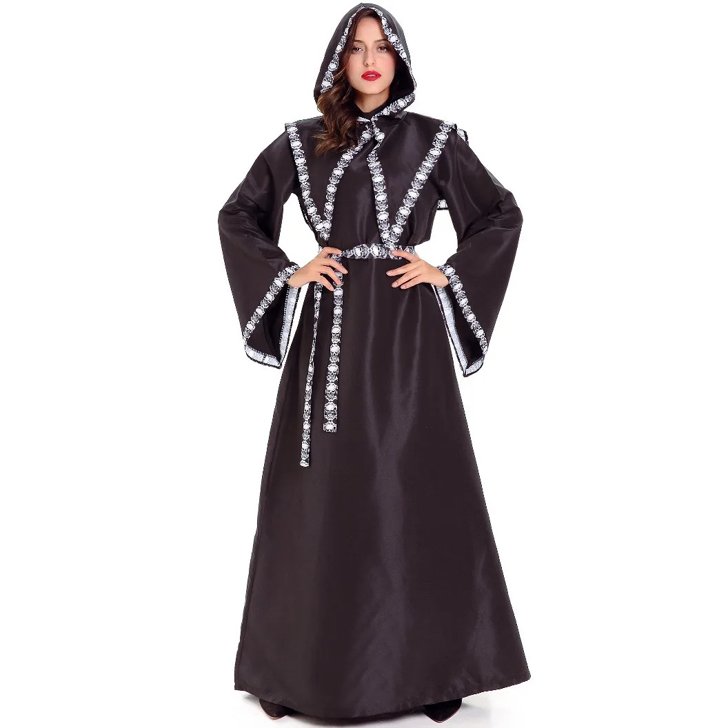 

Halloween Hooded Witch Demon Costume Reaper Scythe Cosplay Uniform