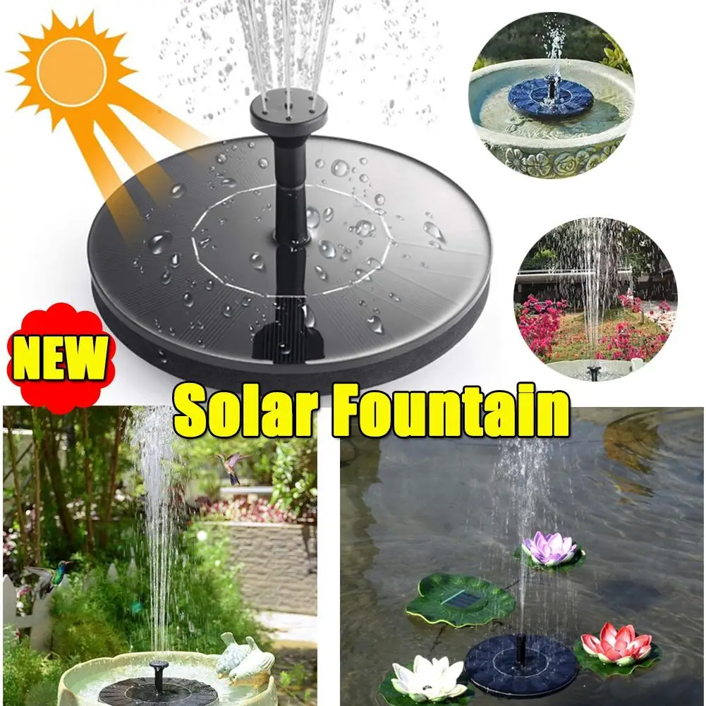 

Mini Solar Powered Floating Water Fountain Multifunctional Solar Fountain Pump for Small Pond, Garden and Fish Tank