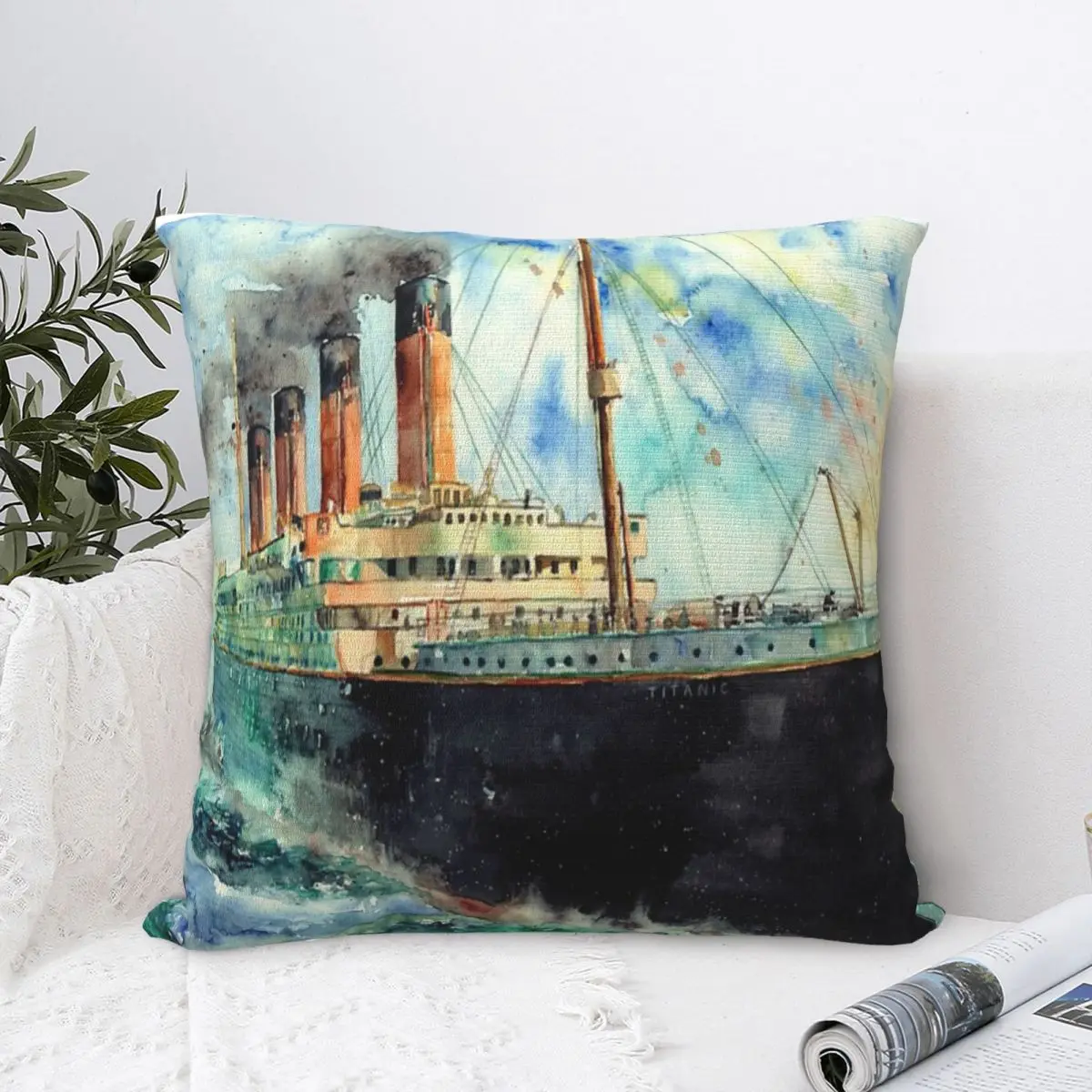 

White Star Line Ship Cushion Cover Car Sofa Pillow Cover Pillow Cover Cushion