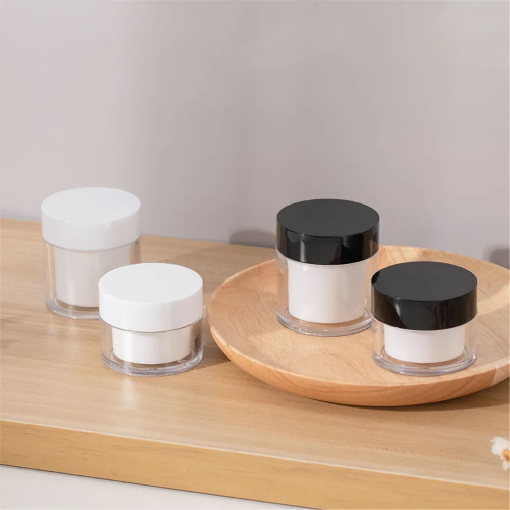 

20g/30g/50g Empty Plastic Cosmetics Jar Pots Transparent Sample Refillable Bottles Travel Face Cream Lotion Eyeshadow Containers