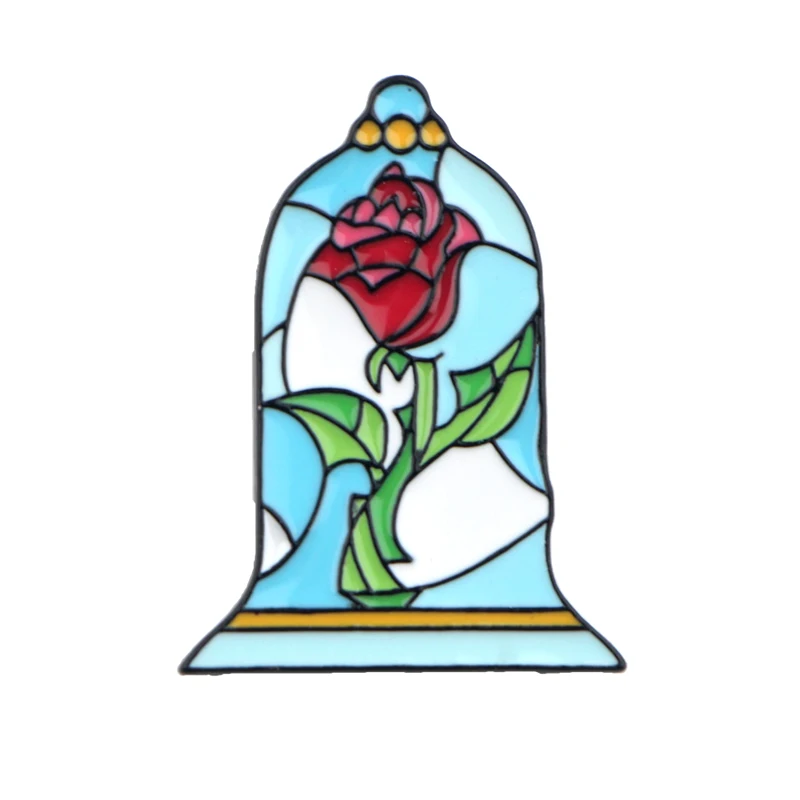 LT960 Beauty and the Beast Rose Flower Collection Enamel Lap